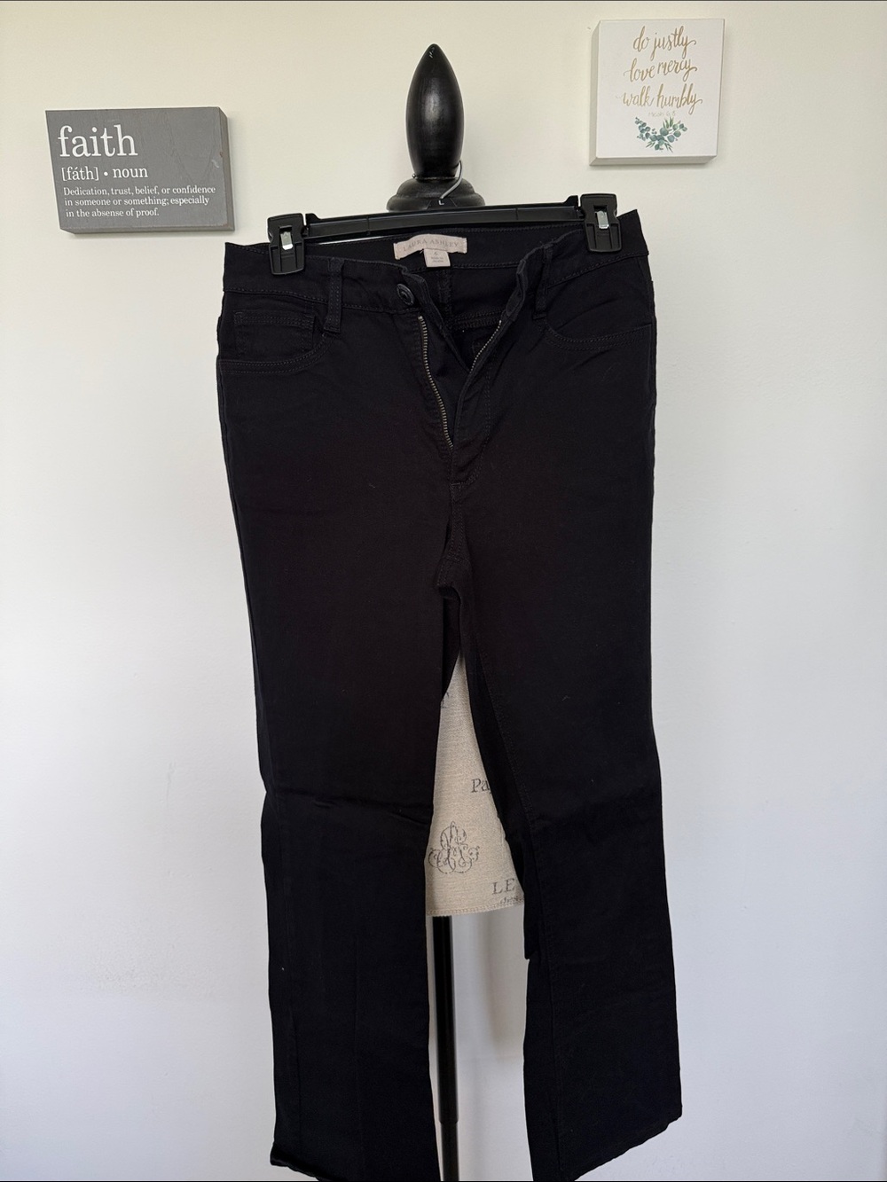 Laura Ashley Black Straight Leg Jeans